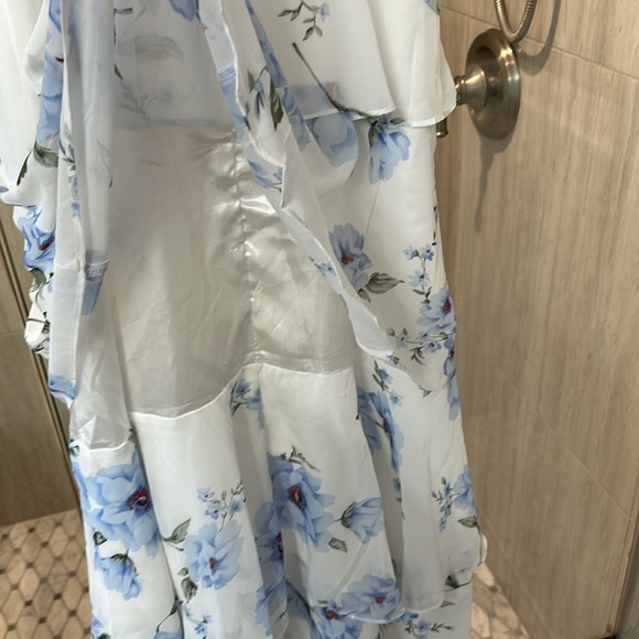 A Tier Delight White Floral Print Surplice Tiered Maxi Dress - Picture 11 of 13